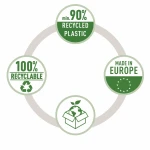 Cajón Archivador Leitz Negro Plástico reciclado Reciclable