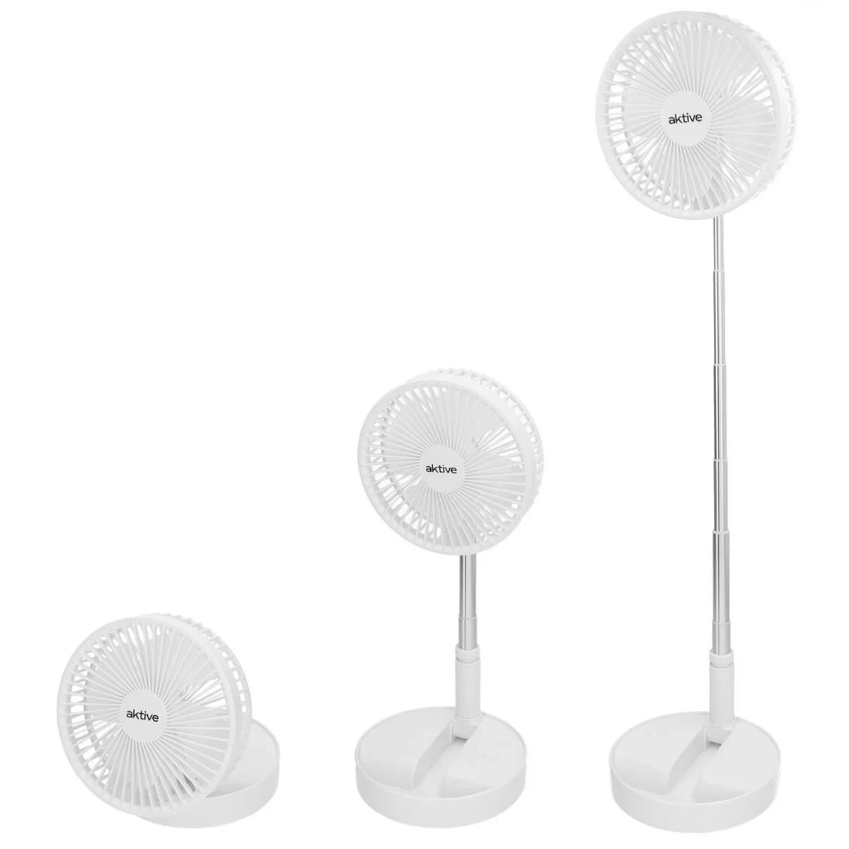 Ventilador Portátil Plegable Aktive Recargable (4 Unidades)