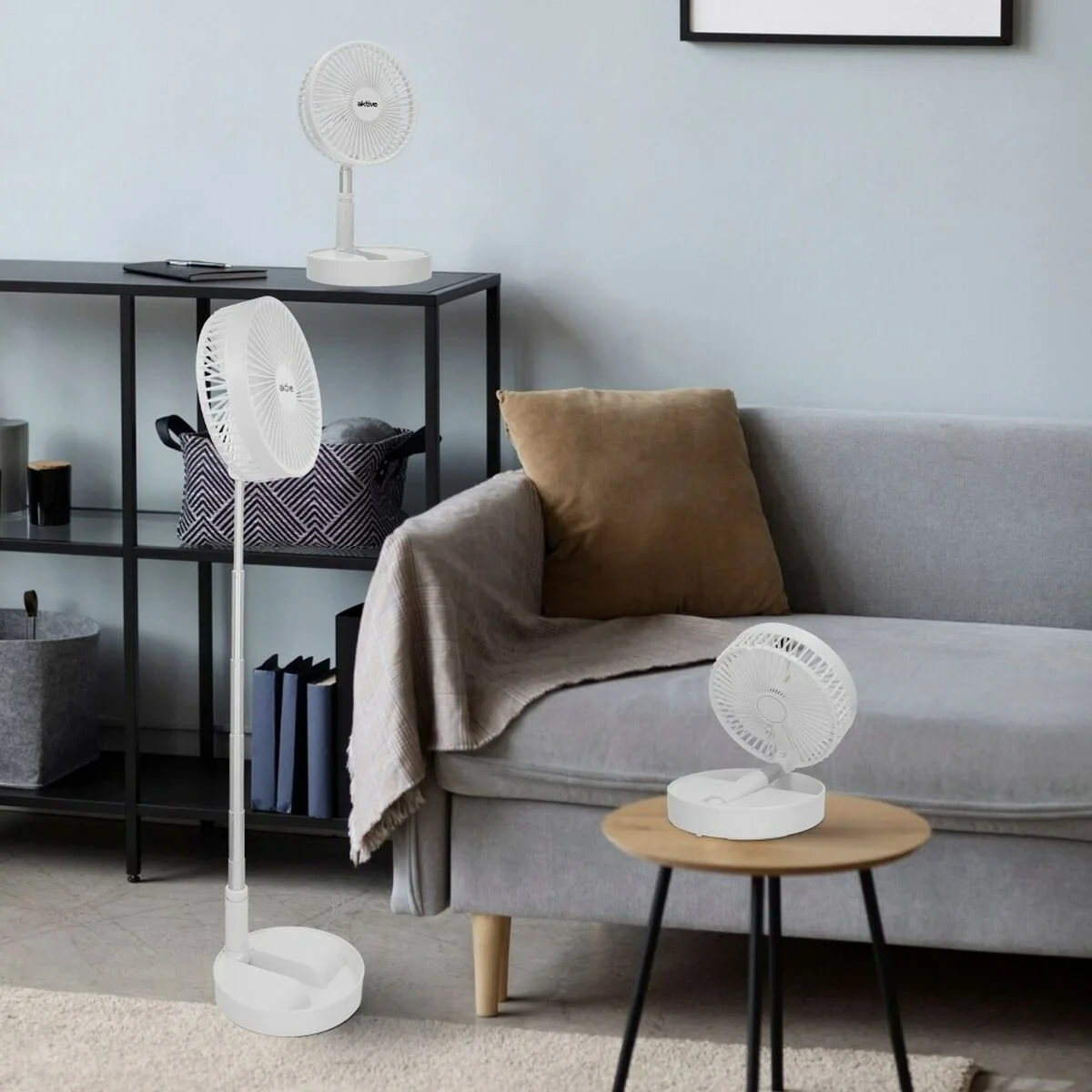 Ventilador Portátil Plegable Aktive Recargable (4 Unidades)