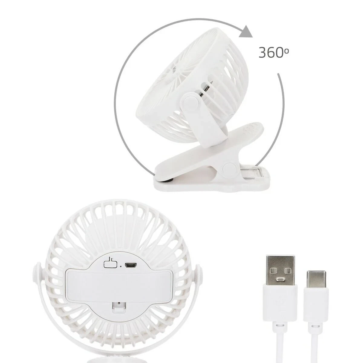 Ventilador de Escritorio Recargable Aktive (6 Unidades)