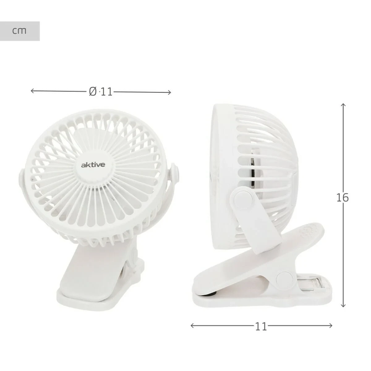 Ventilador de Escritorio Recargable Aktive (6 Unidades)