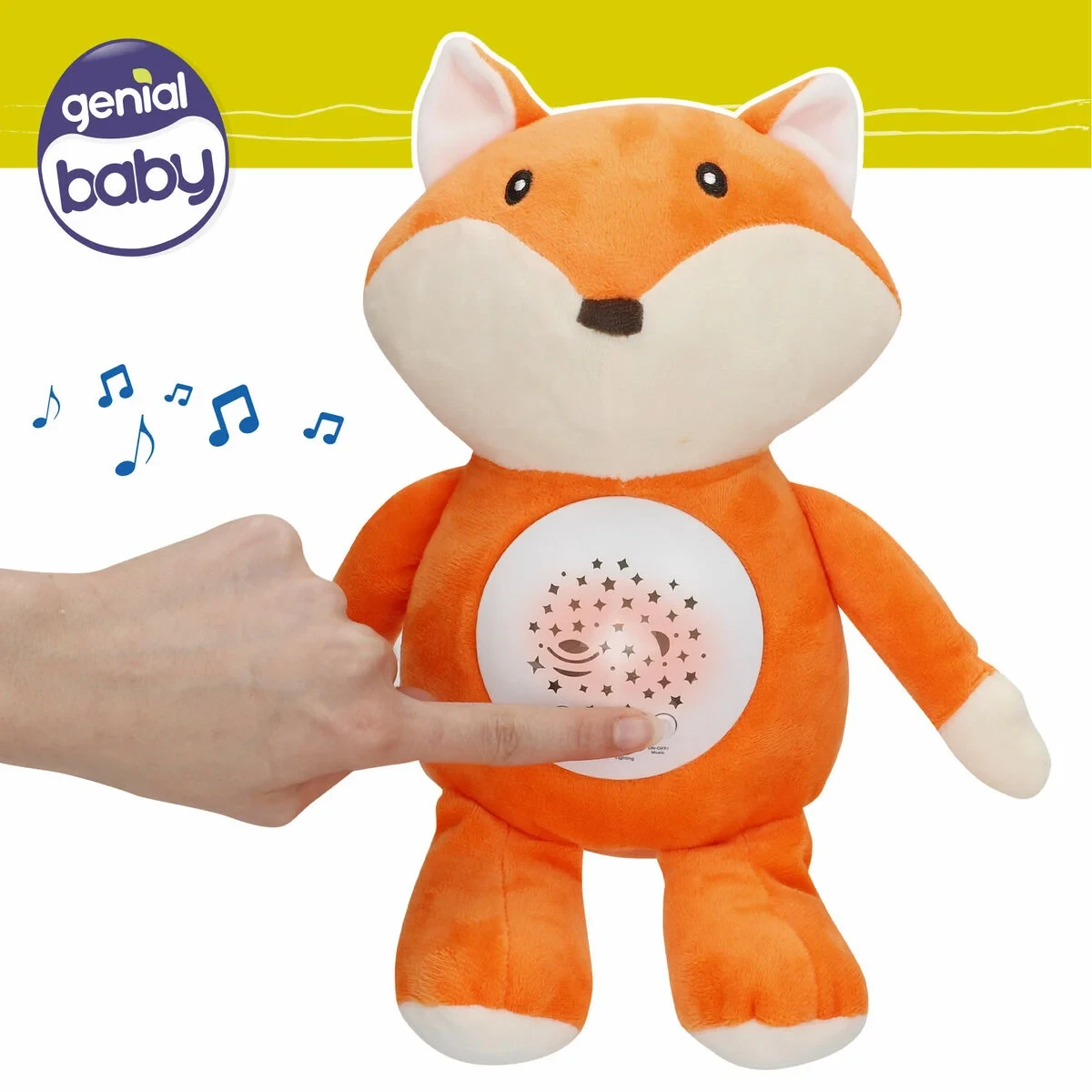 Peluche Proyector LED Colorbaby Felpa Plástico 25 x 27 x 13 cm (4 Unidades)