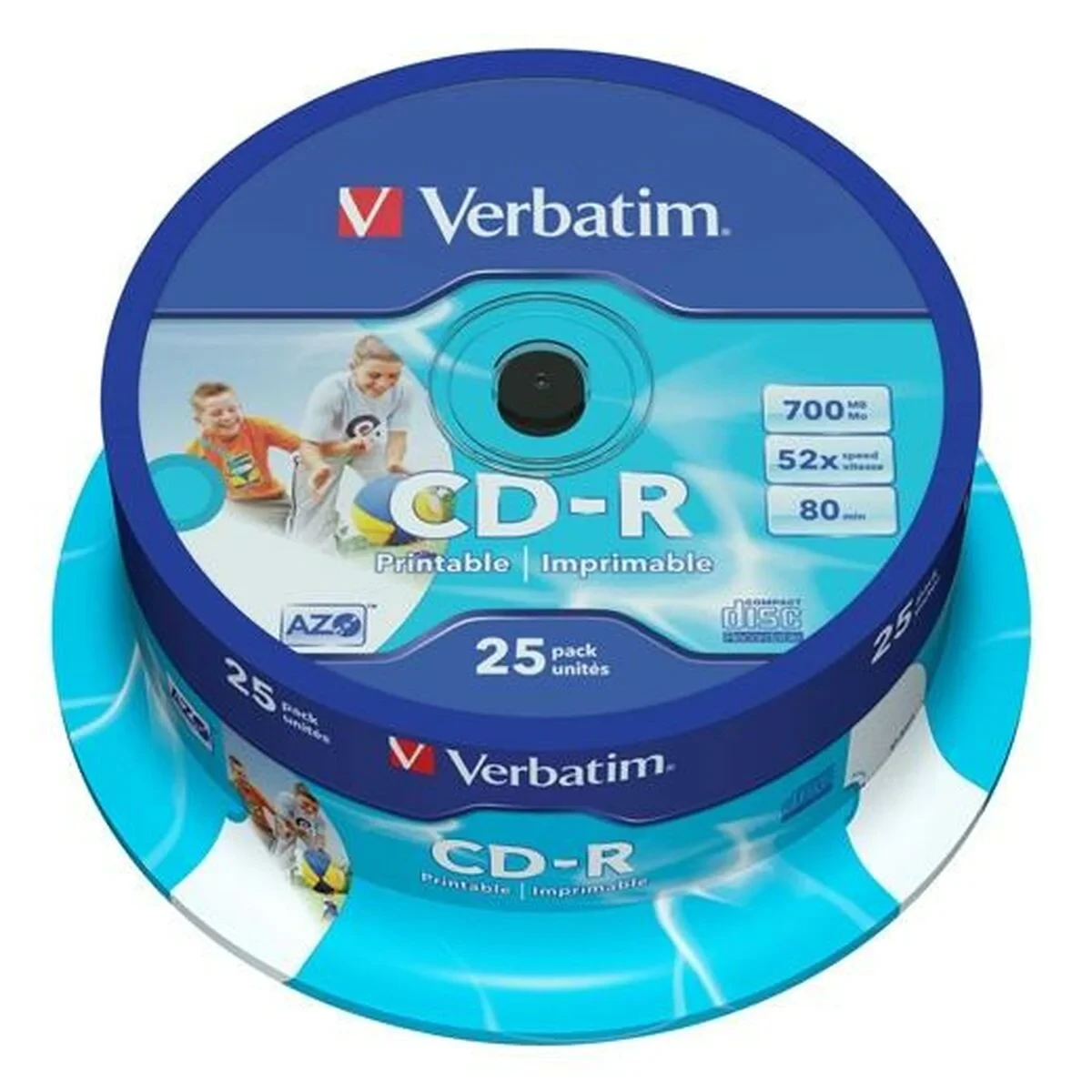 CD-R Verbatim 25 Piezas 700 MB 50 MB/s (8 Unidades)