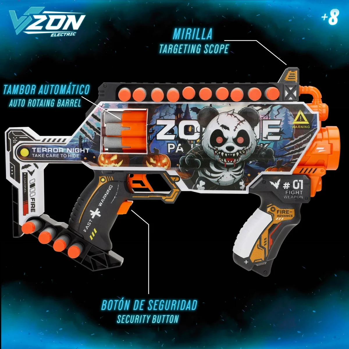 Pistola de Dardos Colorbaby 35 x 22 x 6 cm 4 Unidades