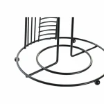 Portarrollo de Papel de Cocina DKD Home Decor Negro Metal (18,5 x 18,5 x 31,5 cm)