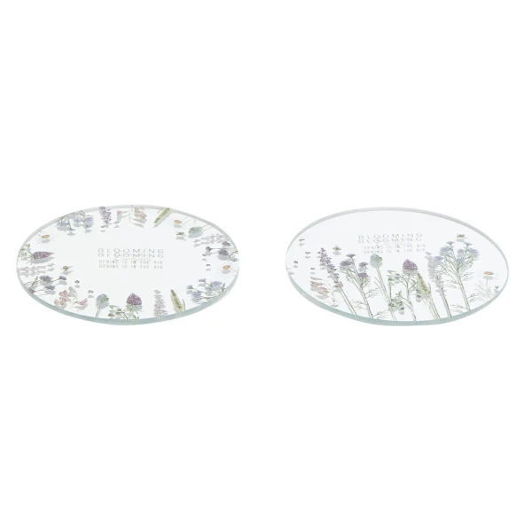 Farol DKD Home Decor Cristal Multicolor Mariposa (10 x 10 x 1 cm) (2 unidades)