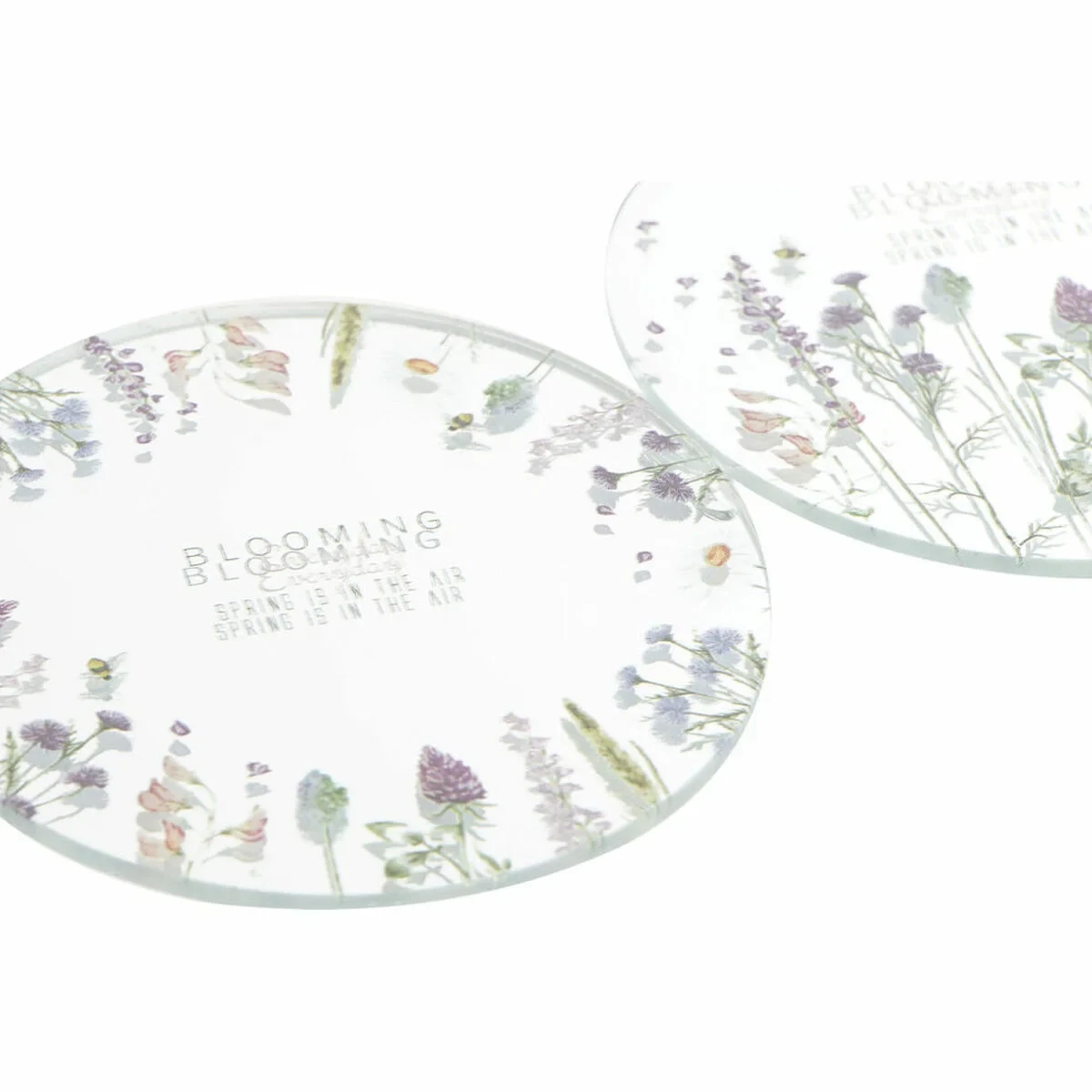 Farol DKD Home Decor Cristal Multicolor Mariposa (10 x 10 x 1 cm) (2 unidades)