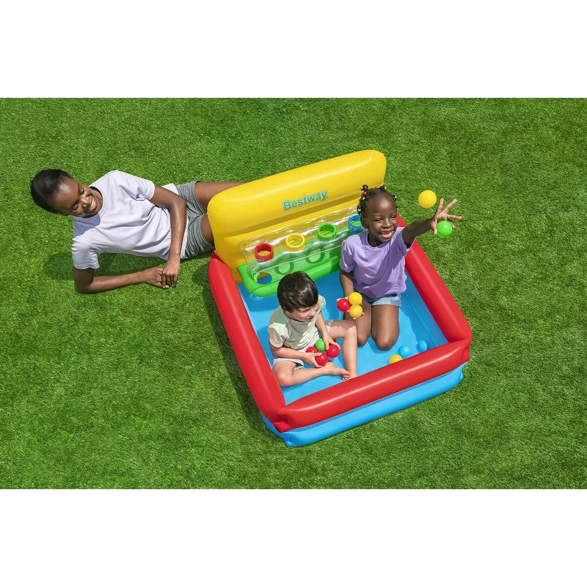 Bestway Piscina Hinchable Infantil Juegos con Bolas 104x94x61 cm +2 Años Jardin 52546