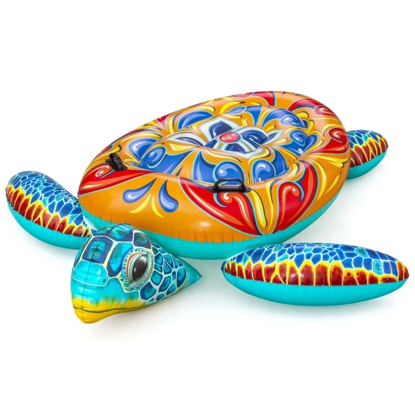 Bestway Figura Hinchable Tortuga Mediterranea con Asas 183x173 cm +3 Años Playa y Piscina 41523