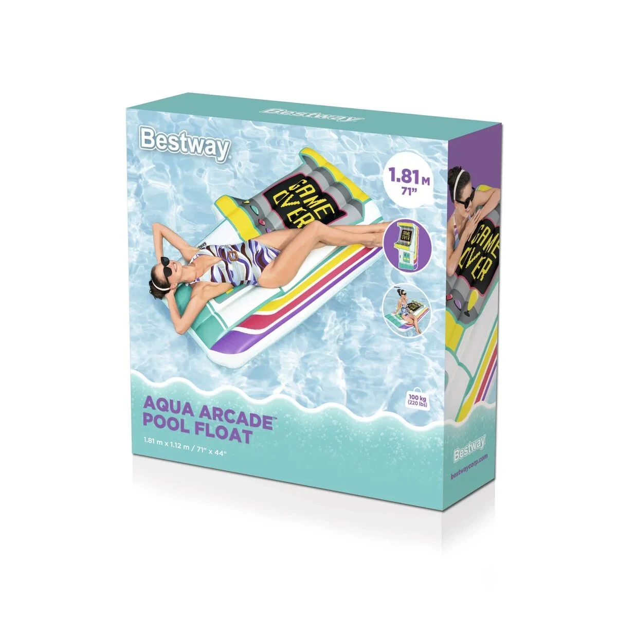 Bestway Colchoneta Hinchable Maquina Arcade 181x112 cm Playa y Piscina 43851