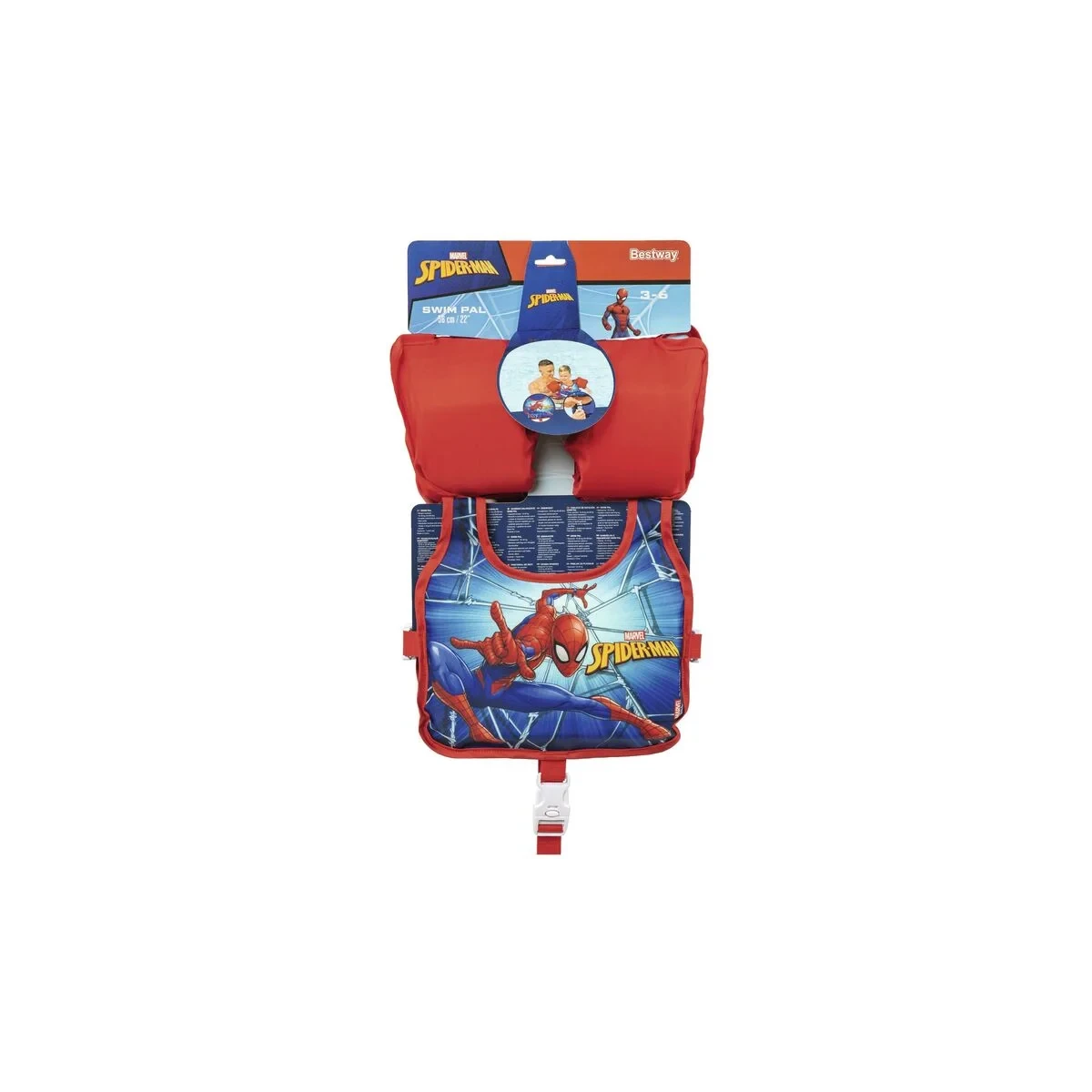 Bestway Chaleco con Manguitos Disney Spiderman 56 cm +3-6 Años Piscina y Playa 98795