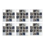 Posavasos DKD Home Decor Resina Madera MDF (6 pcs)