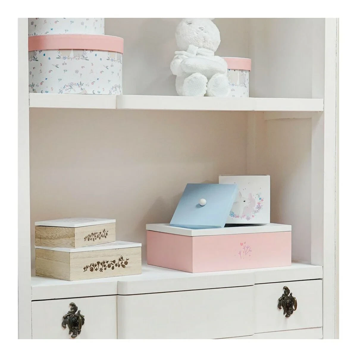 Juego de Cajas Decorativas DKD Home Decor Madera MDF (17 x 12 x 6 cm)