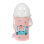 Botella de Agua Safta Jirafa Coral PVC 500 ml