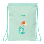 Bolsa Mochila con Cuerdas Safta Fiesta Verde 26 x 34 x 1 cm