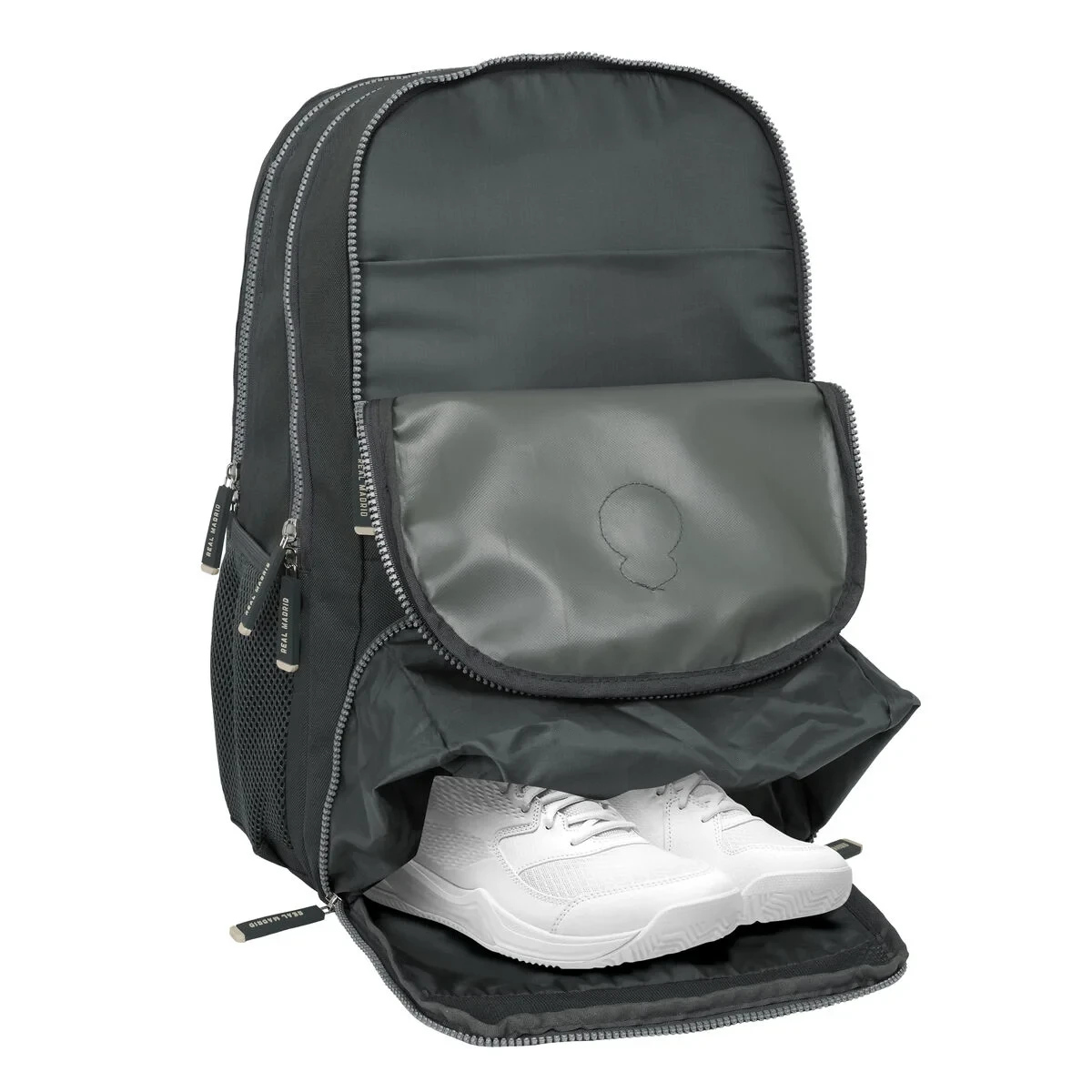 Mochila Escolar Real Madrid C.F. Gris 30 x 42 x 17 cm