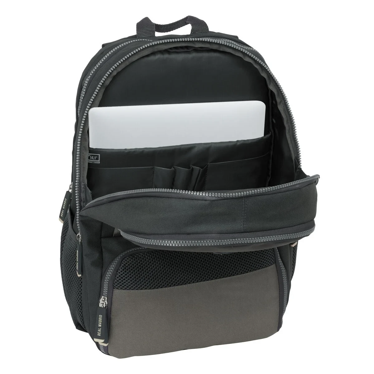 Mochila Escolar Real Madrid C.F. Gris 30 x 42 x 17 cm