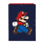 Carpeta de anillas Super Mario Trick Rojo Azul oscuro A4 26 x 33.5 x 2.5 cm