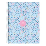 Libreta Vicky Martín Berrocal Paraíso Azul Rosa A4 120 Hojas