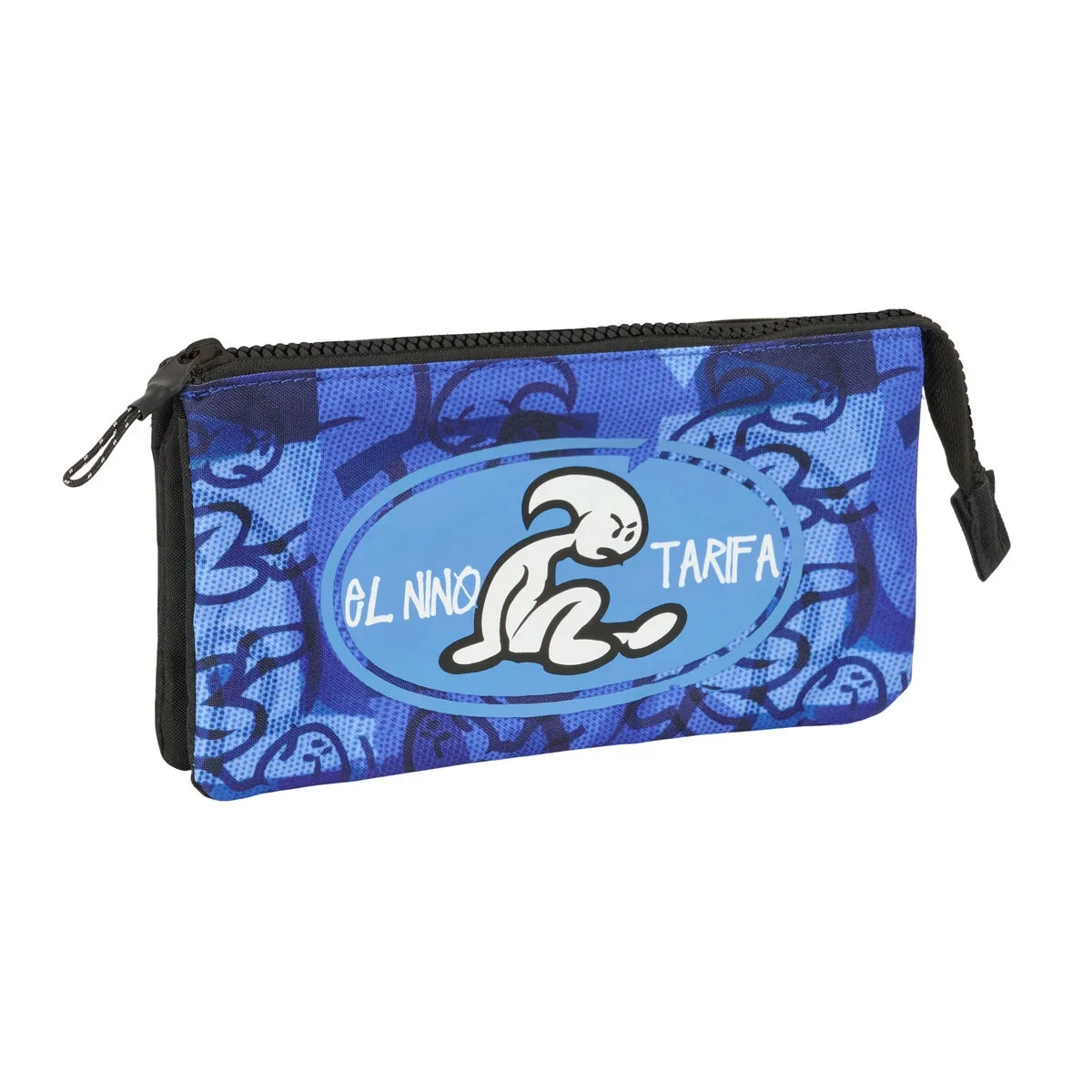 Portatodo Triple El Niño Roller Azul Negro 22 x 12 x 3 cm