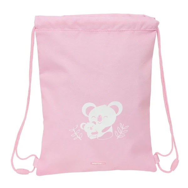 Bolsa Mochila con Cuerdas Safta Koala Rosa 26 x 34 x 1 cm