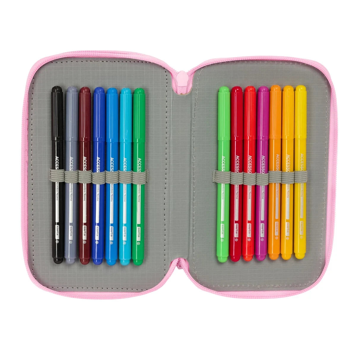 Estuche Escolar con Accesorios Glow Lab Swing Multicolor 12,5 x 19,5 x 5,5 cm 37 Piezas