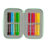 Estuche Escolar con Accesorios Disney Princess Bloom Rosa Aguamarina 12,5 x 19,5 x 5,5 cm 37 Piezas