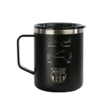 Taza Termo con Tapa F.C. Barcelona Azul marino Acero Inoxidable