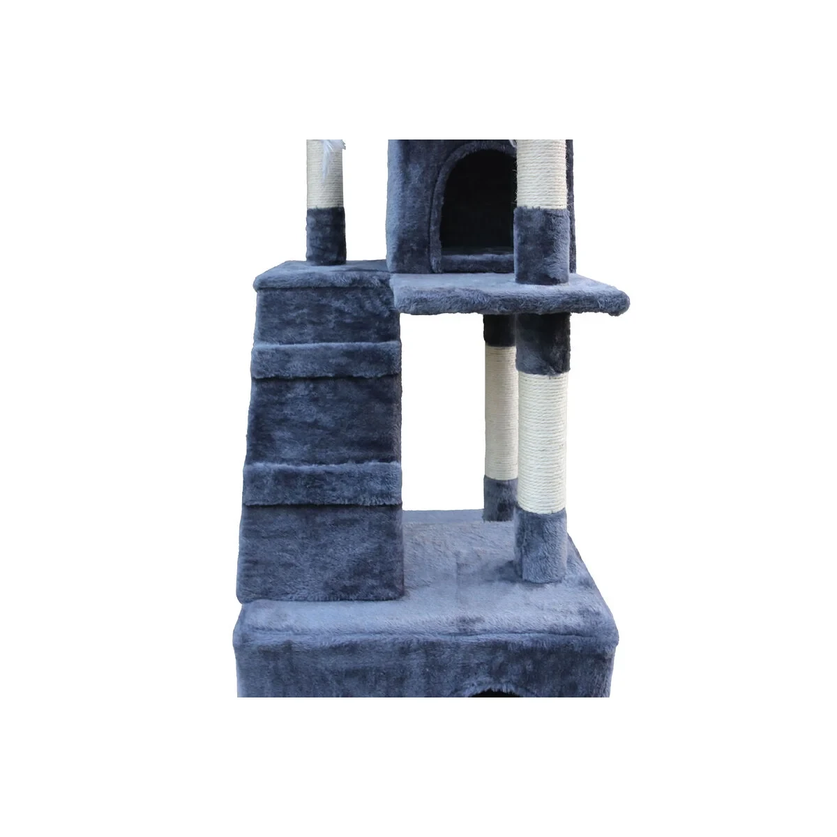 Árbol rascador para gatos Gloria Nilo Gris Poliéster Madera Papel Plástico Sisal 7,5 cm