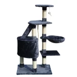 Árbol rascador para gatos Gloria Sinu Gris Poliéster Madera Papel Plástico Sisal 7,5 cm 55 x 40 x 120 cm