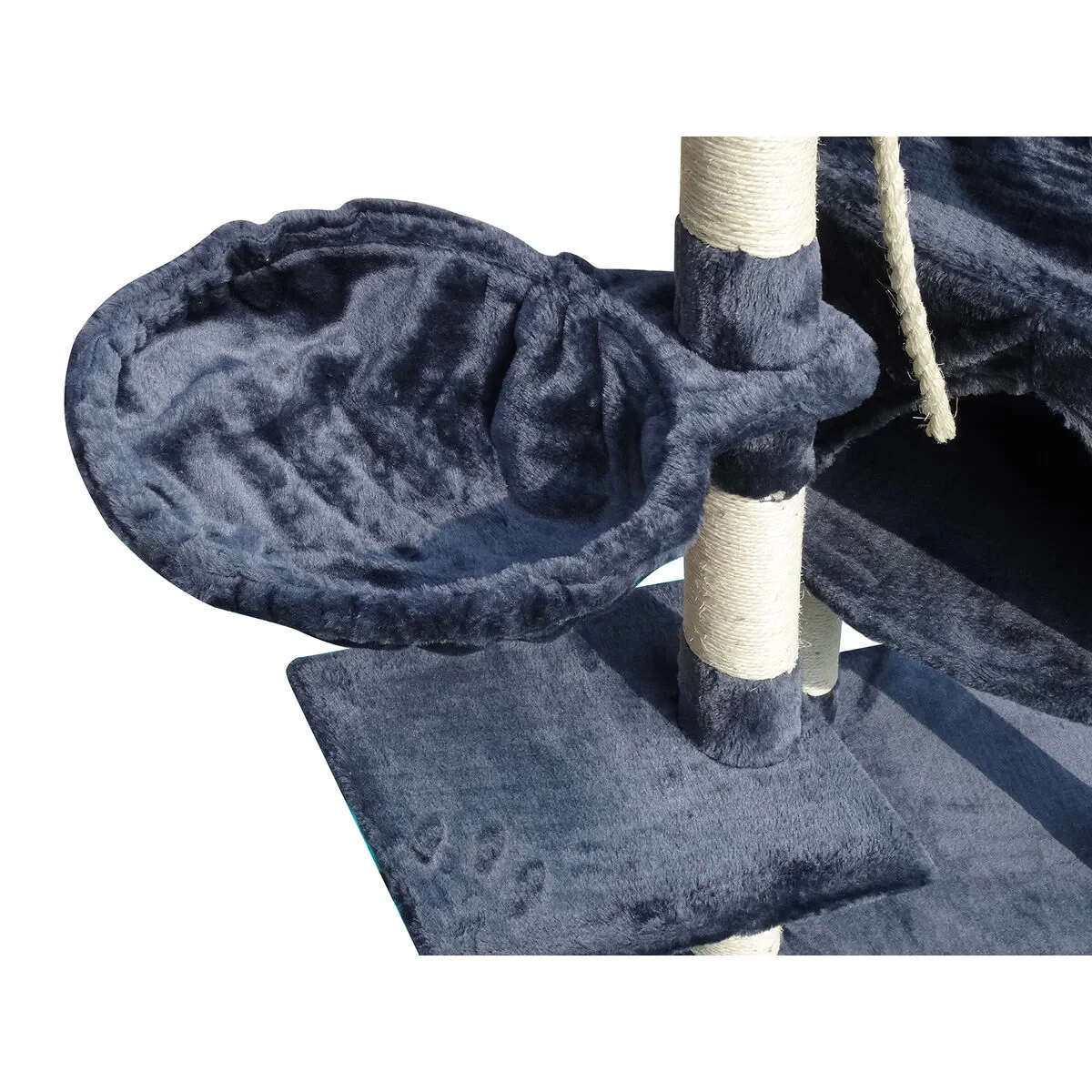 Árbol rascador para gatos Gloria Sinu Gris Poliéster Madera Papel Plástico Sisal 7,5 cm 55 x 40 x 120 cm