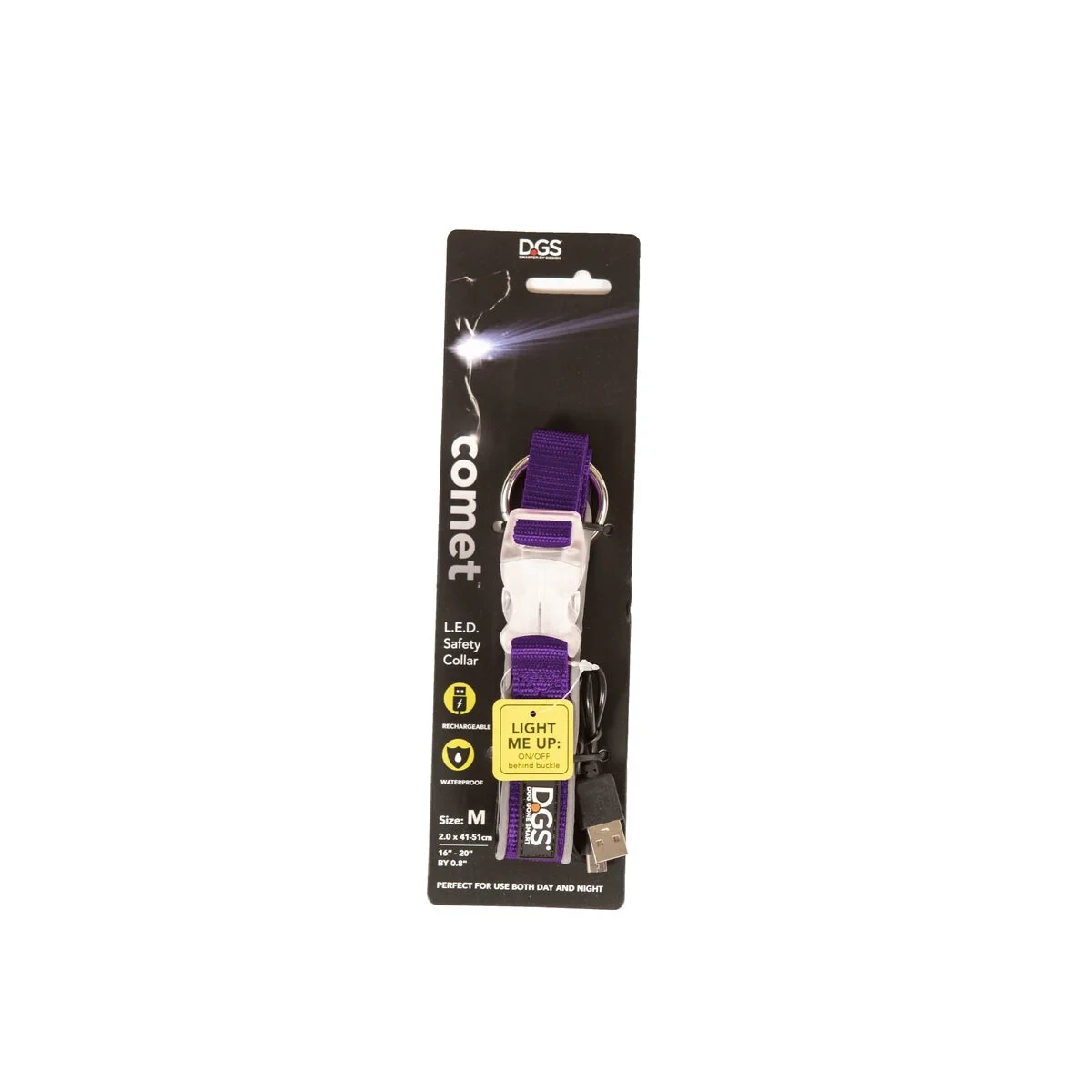 Collar para Perro Dog Gone Smart Morado 12 Luz