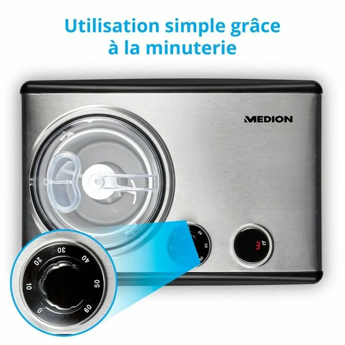 Heladera Medion Acero Inoxidable 150 W 1,5 L