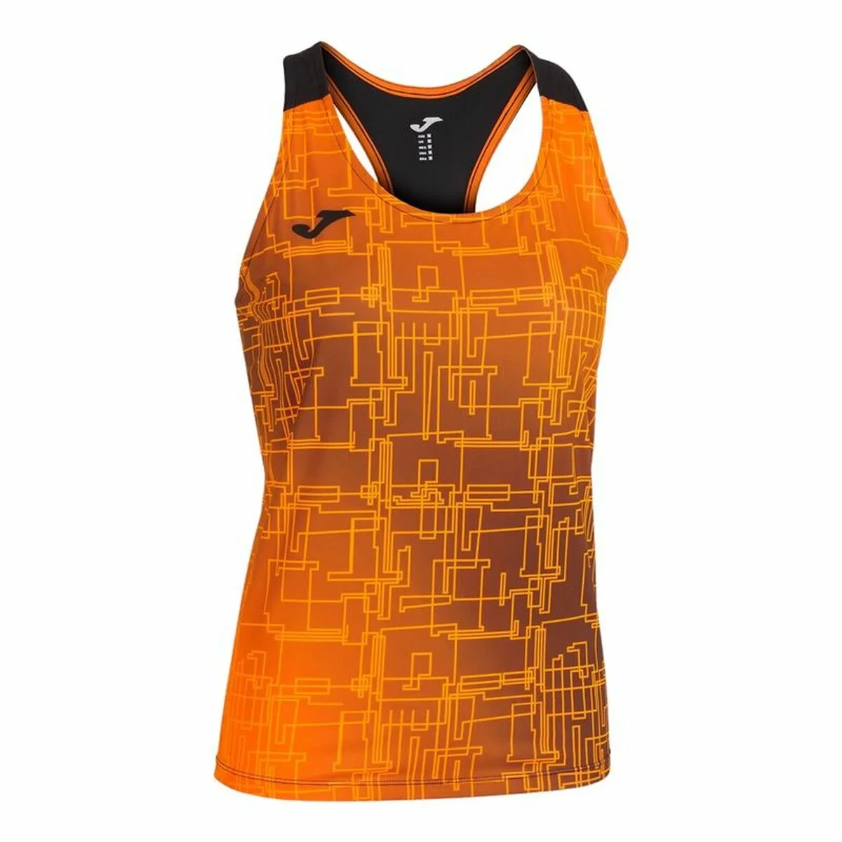 Camiseta de Tirantes Mujer Joma Sport Elite VIII Negro Naranja