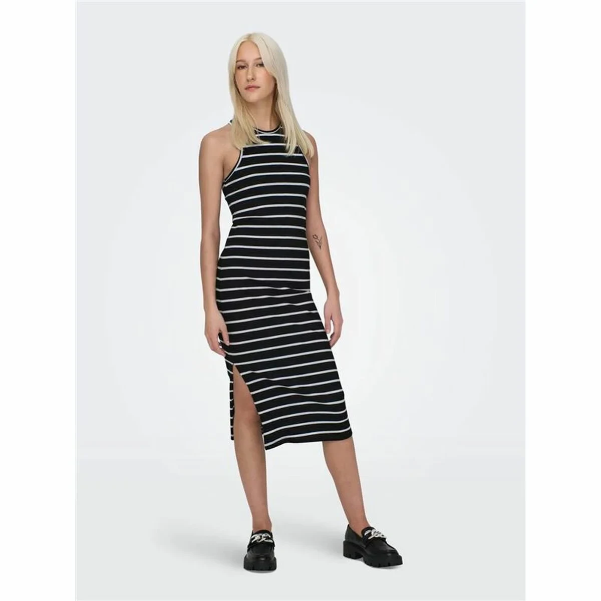 Vestido Only Onlbelfast Stripe Negro