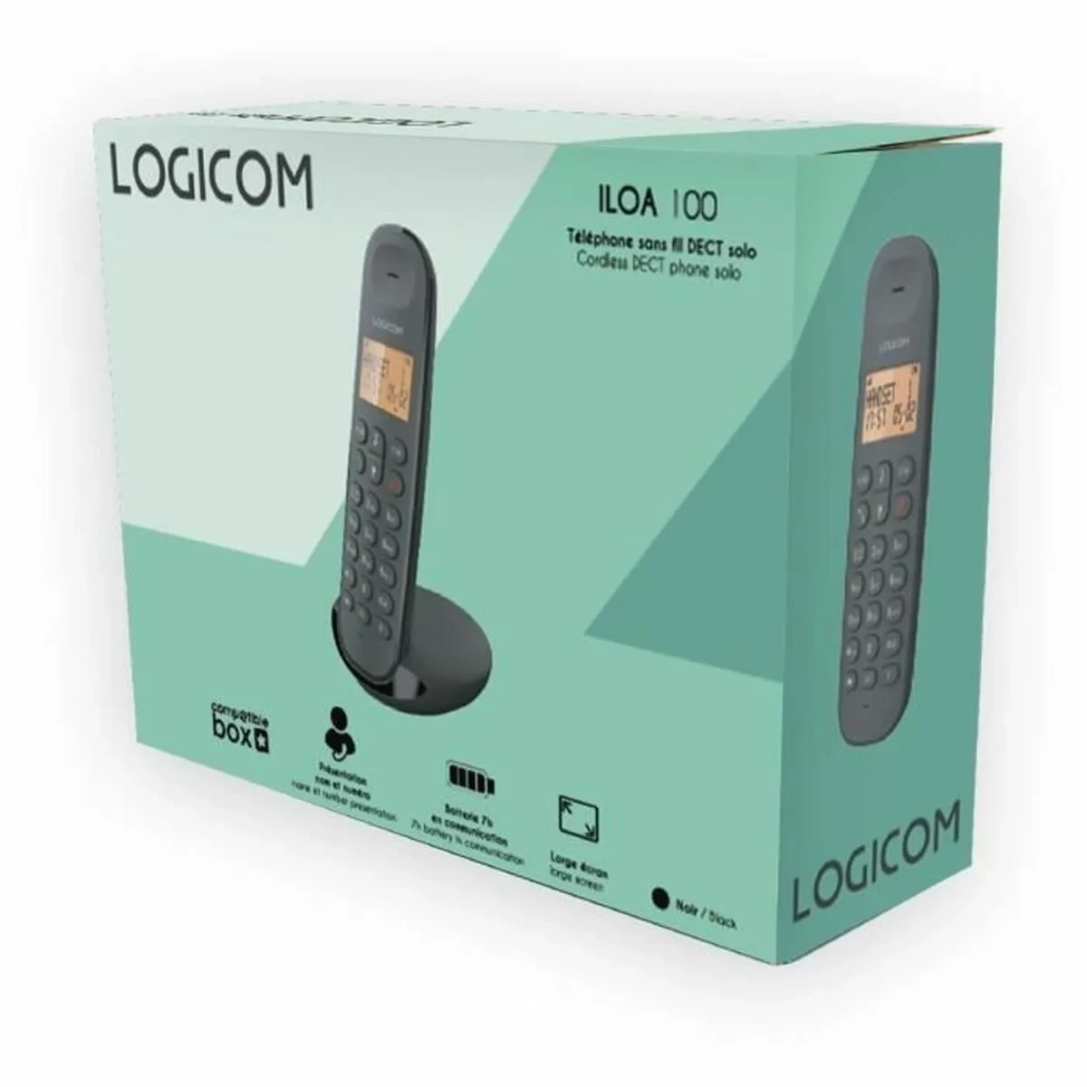Teléfono Inalámbrico Logicom ILOA 150 SOLO Gris