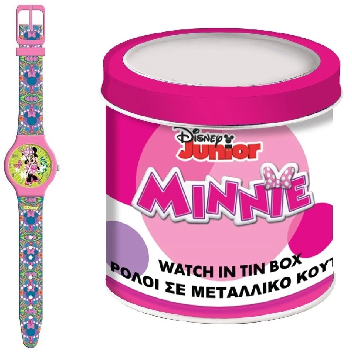 Reloj Infantil Minnie Mouse MINNIE  - TIN BOX Ø 33 mm