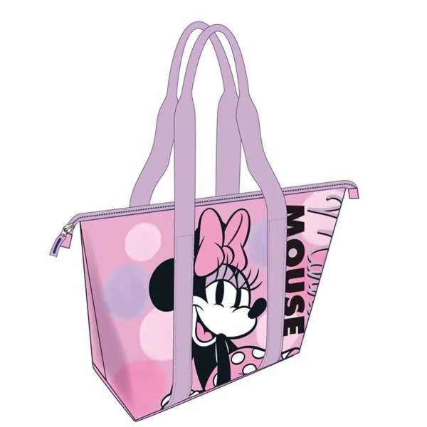 Bolsa de Playa Minnie Mouse Rosa 47 x 33 x 15 cm