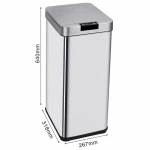 Cubo de basura Kitchen Move Gris 50 L