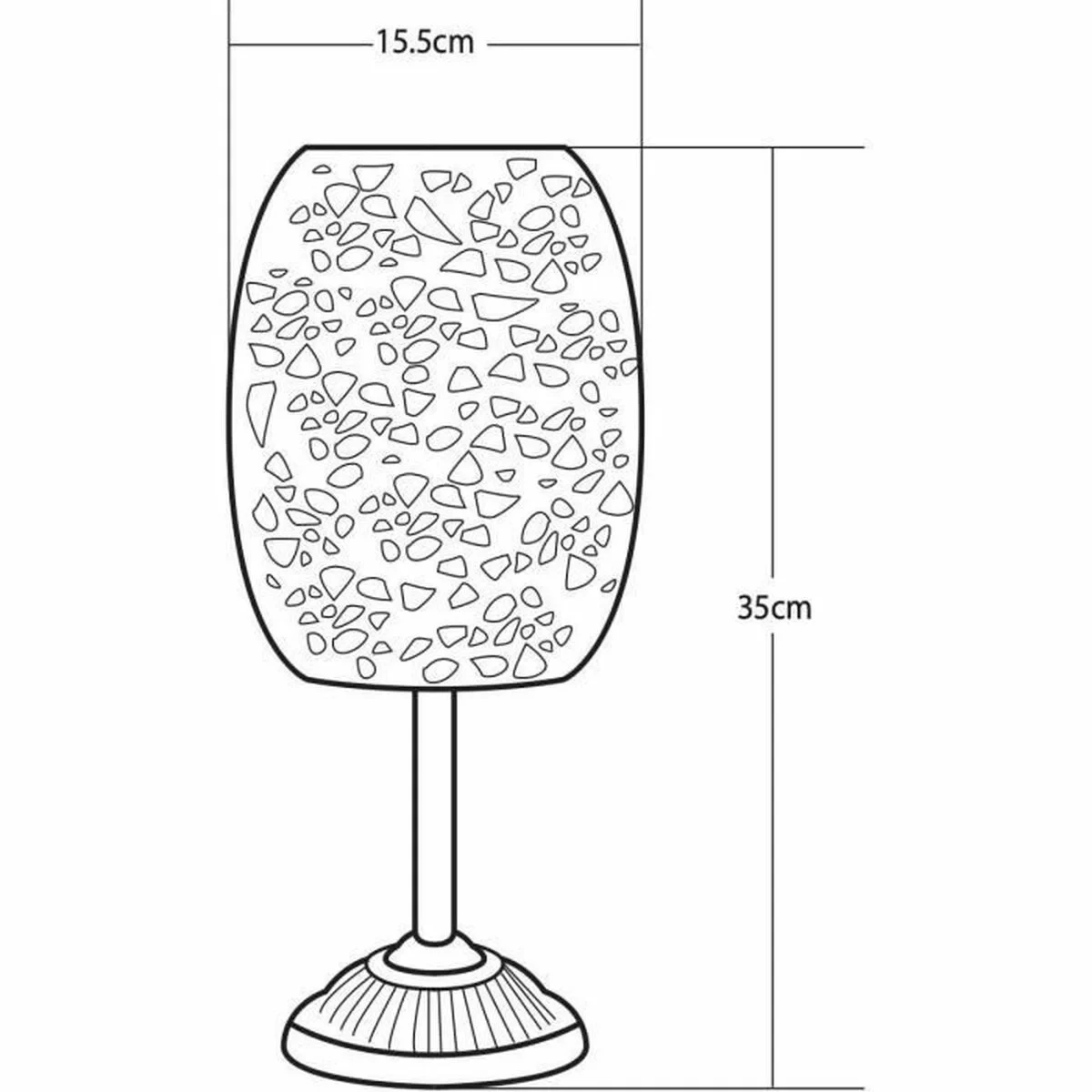 Lámpara solar Galix G2003 Cromo 10 W Blanco Frío 10 lm