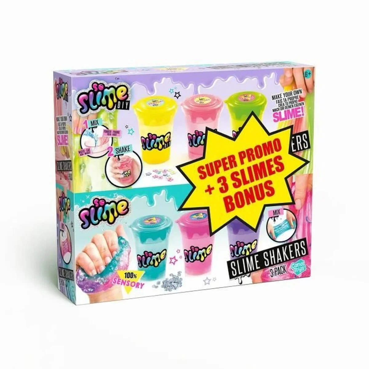Juego de Plastilina Canal Toys Agitadores de slime 3 + 3 extra