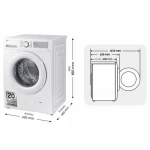 Lavadora Samsung WW80CGC04DTH 60 cm 1400 rpm 8 kg