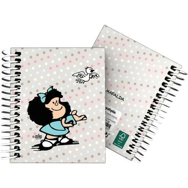 Cuaderno Mafalda Bird Multicolor A7 100 Hojas