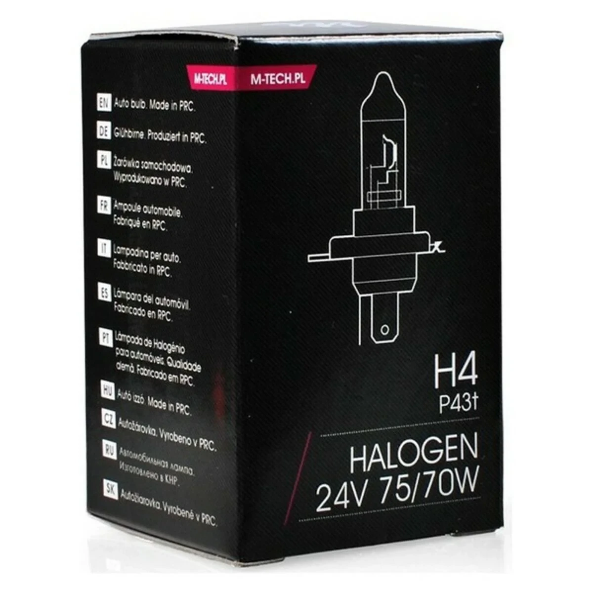 Bombilla M-Tech Z907 24v 70W 75W H4