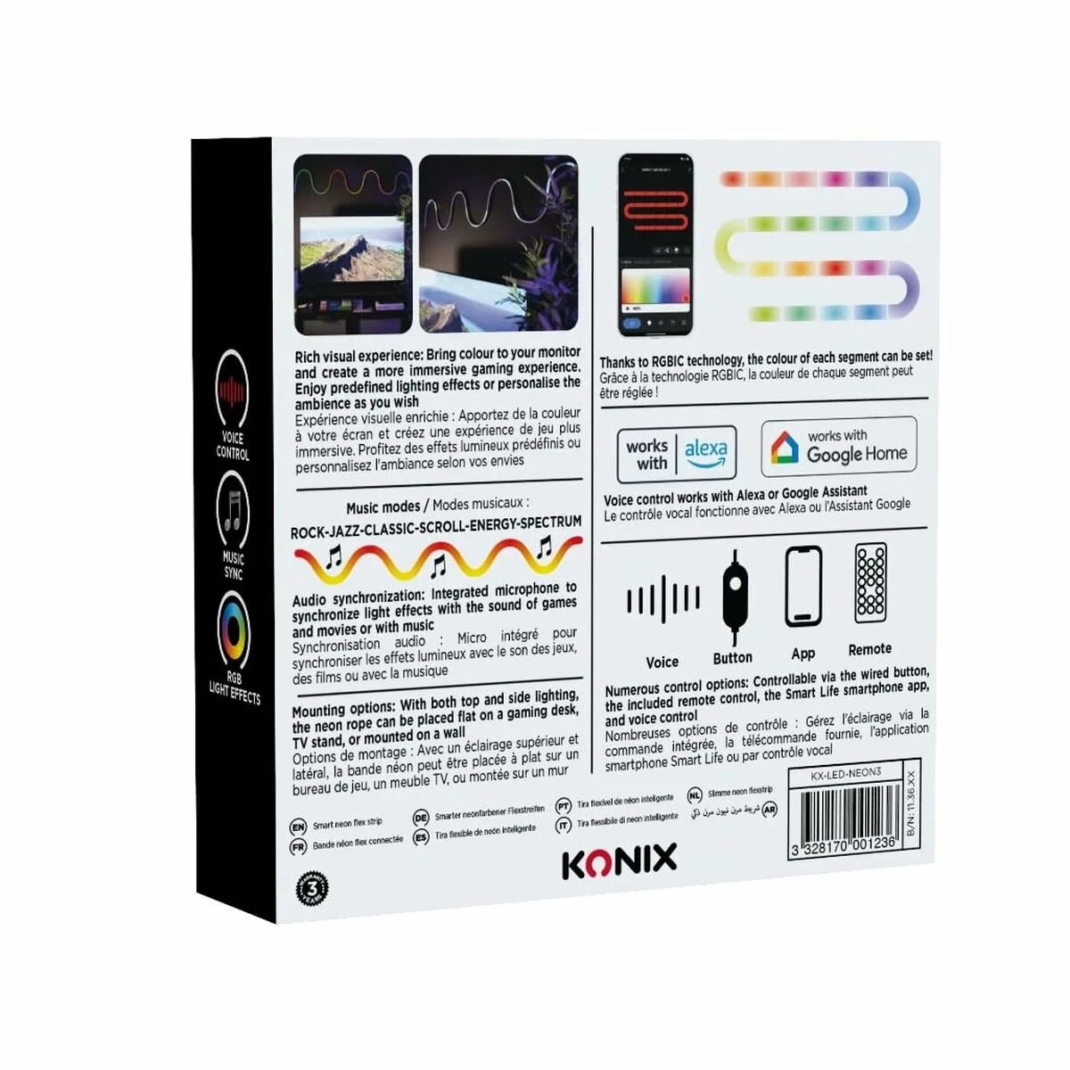 Tiras LED KONIX SMART 3 m Multicolor