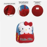 Mochila Escolar Hello Kitty Azul