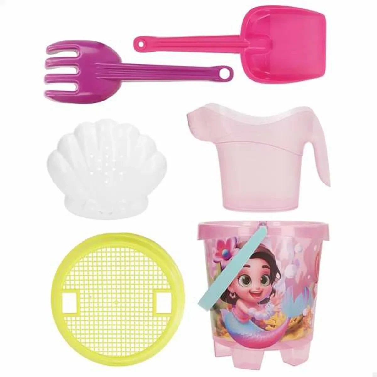 Cubo de Playa Aktive 18 cm Sirena