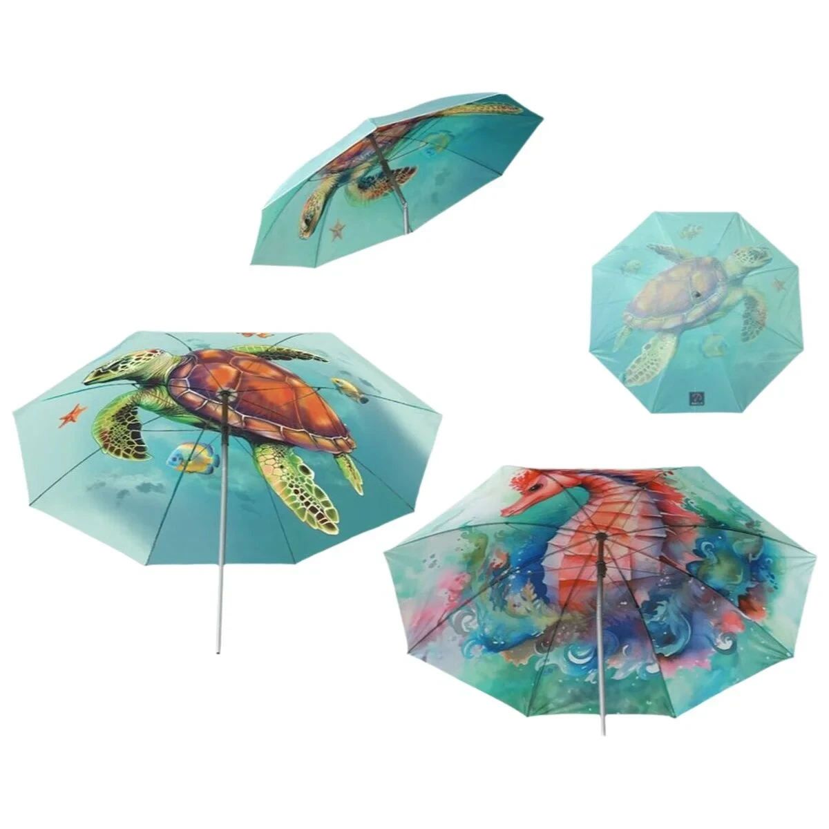 Sombrilla de playa Ø 220 cm SPF50+ Marino