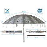 Sombrilla de playa Ø 240 cm SPF50+ Oriental