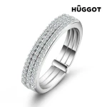 Anillo de Plata Esterlina 925 con Zirconitas Three Hûggot
